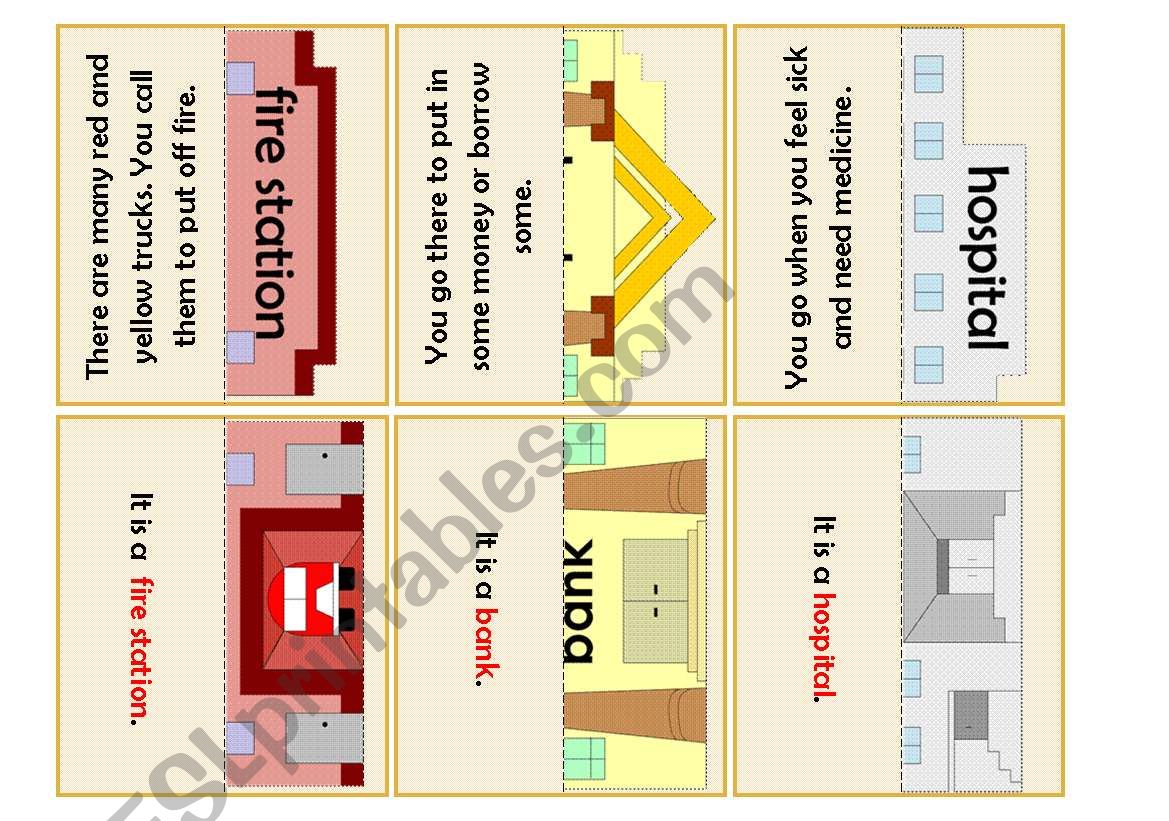 My Community - 02 [Sentence-Matching Activity Cards:12 cards_24 halves]